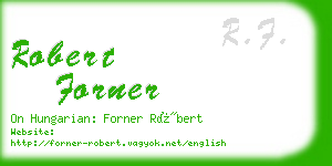 robert forner business card